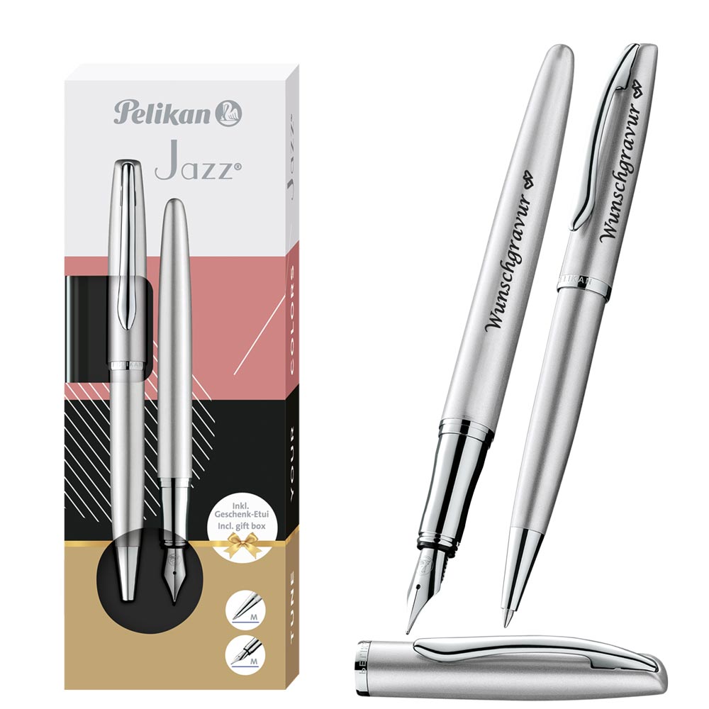 Pelikan Füller & Kugelschreiber Jazz® Noble Elegance im Set Silber – (einfarbig) (Ansicht 4)