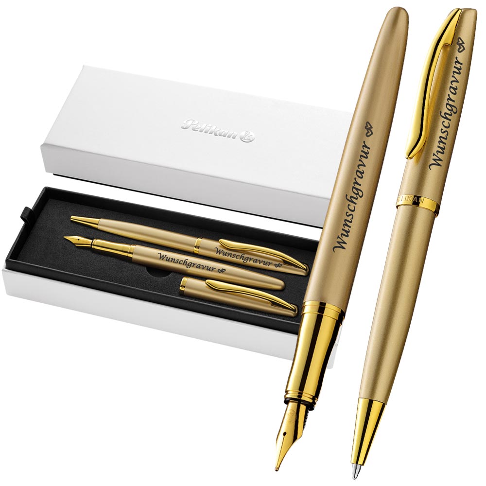 Pelikan Füller & Kugelschreiber Jazz® Noble Elegance im Set Gold Gelb – (einfarbig) (Ansicht 2)