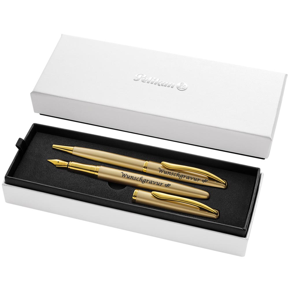 Pelikan Füller & Kugelschreiber Jazz® Noble Elegance im Set Gold Gelb – (einfarbig) (Ansicht 3)