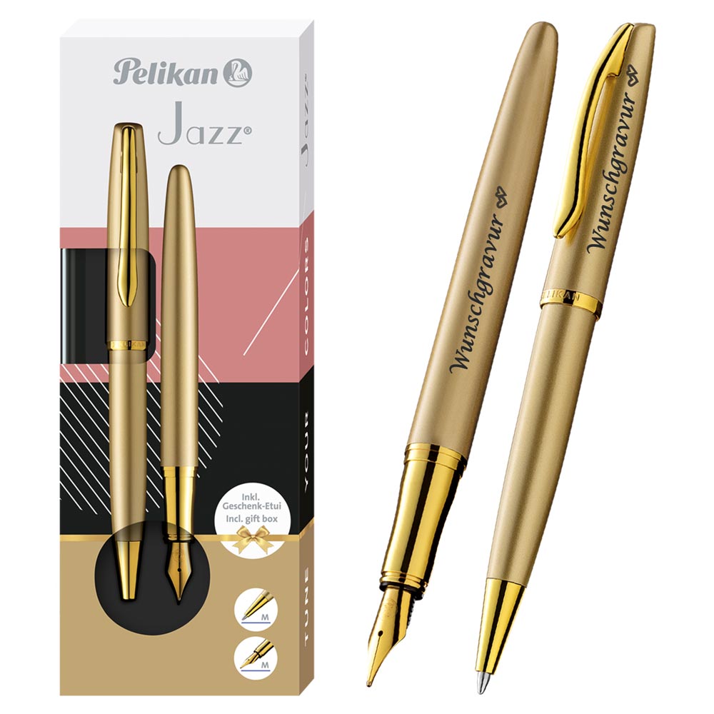 Pelikan Füller & Kugelschreiber Jazz® Noble Elegance im Set Gold Gelb – (einfarbig) (Ansicht 4)
